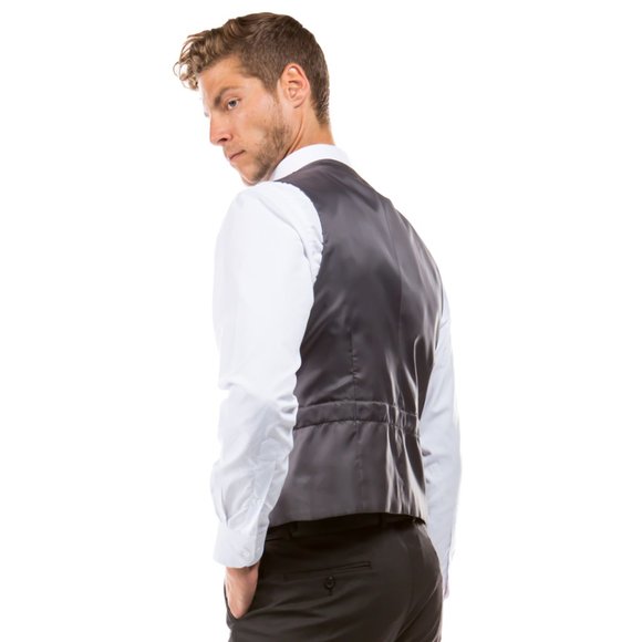 ZeGarie Tailored Fit Suit Separates Vest, Dark Grey (Tailored to Move and Flex) - Picture 4 of 4